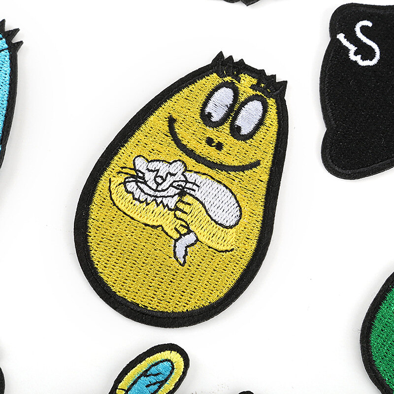 11 Stks/partij Les Barbapapa Serie Cartoon Ijzer Op Geborduurde Patches Voor Op Kleding Hoed Jeans Sticker Naaien Diy Strijken Applique