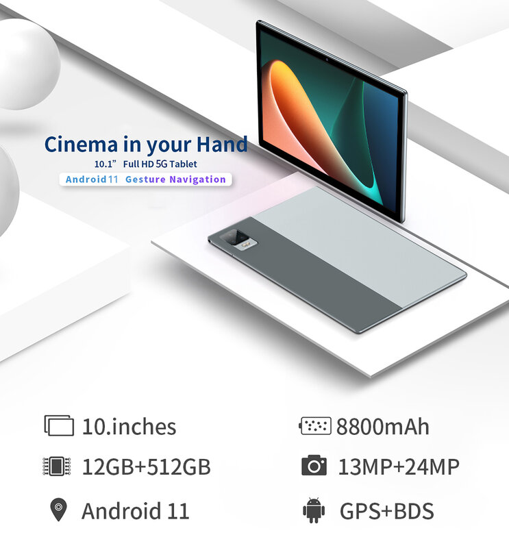 [World Pre Mi Ere] สินค้าใหม่แท็บเล็ต Mi Pad 5 Max Snapdragon 888 Android 11 12GB RAM ROM 512GB 2.5K หน้าจอ LCD Android Tablete 5