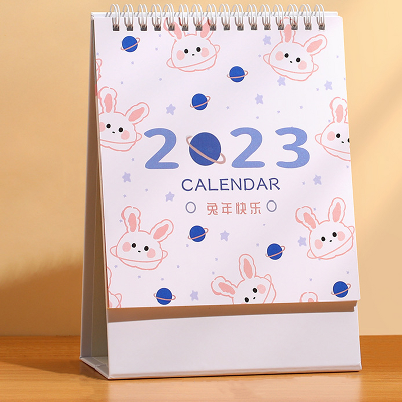 Calendario da tavolo 2 pezzi calendario calendario calendario anno coniglio Desktop adornano