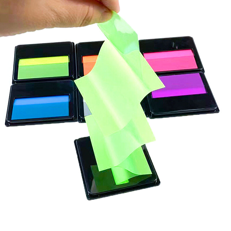 50pc Extractable Read Aid Highlight PET trasparente Sticky Note Memo Pad Sticker Daily List Note Paper cancelleria per ufficio per studenti