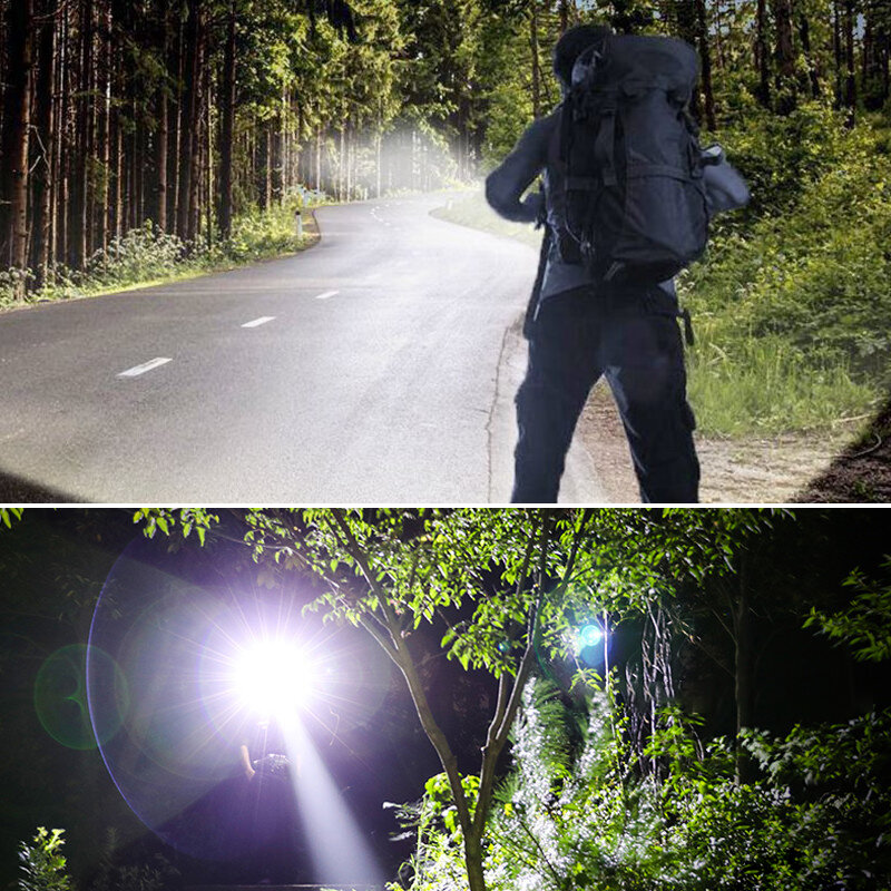 100000LM High Power Led Flashlights Rechargeable Light Powerful 1000m Lighting Waterproof Tactical Torch Camping Outdoor Lights
