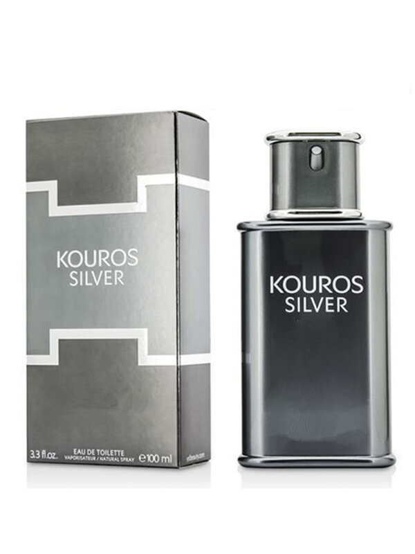 Kouros – Parfum pour homme argenté, longue durée, Original, Spray pour le corps, produit de Toilette populaire, marque, offre spéciale
