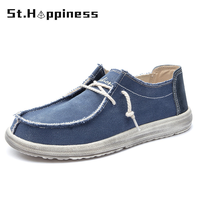 2021 Summer New Men's Canvas Boat Shoes Outdoor Lightweight  Convertible Slip-On Loafer Fashion Casual Beach Shoes Big Size 48
