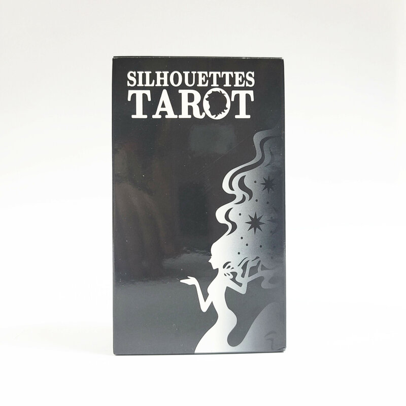 Cartas de oráculo de Tarot con guía, juego de mesa con siluetas de 12x7 cm, novedad