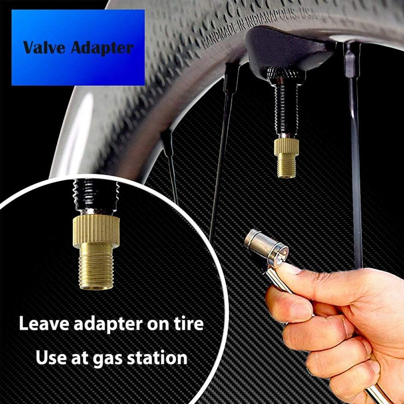 1/10 pçs adaptador de válvula de bicicleta tampa presta para schrader adaptador válvula francesa bocal inflator mamilo mtb acessórios da bicicleta