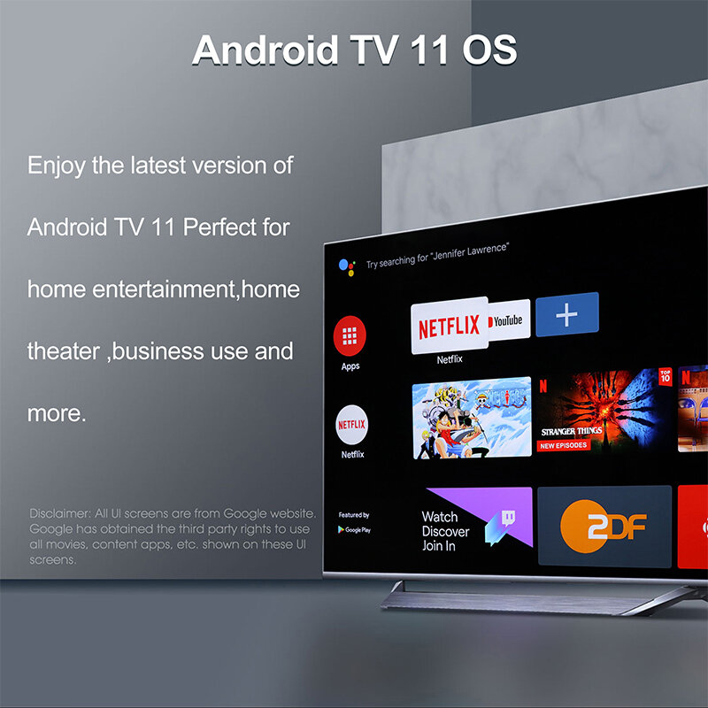 HAKO Pro Smart TV Box Android 11 Google Certificação Amlogic S905Y4 2.4G 5G Wifi BT5.0 8K HDR Media Player DDR4 4G Set Top Box