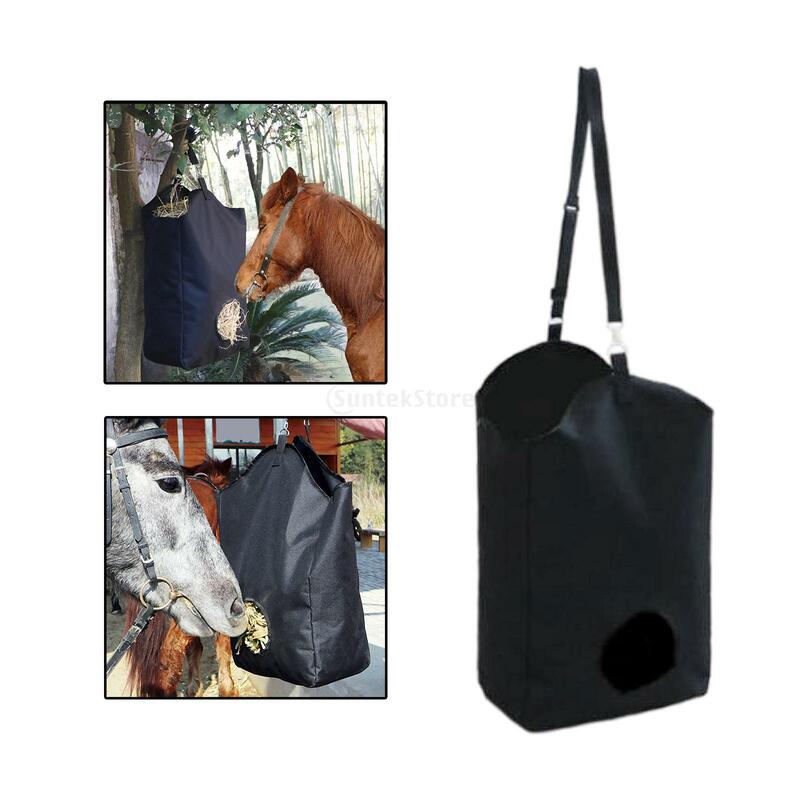 2021 Slow Feed Hay Bag Oxford Fabric Portable Out Hole Reduce Farm Supplies Outdoor Horse Riding Feeder Bag Equestrian Supplies