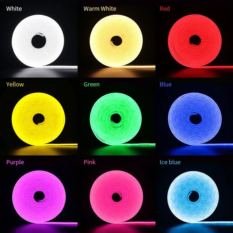 Handsweep LED Strip Light 12V 2835 Flexible Neon Light 120Leds IP67 Waterpoof LED Tape Neon Sign with Adapter Neon Rope Light