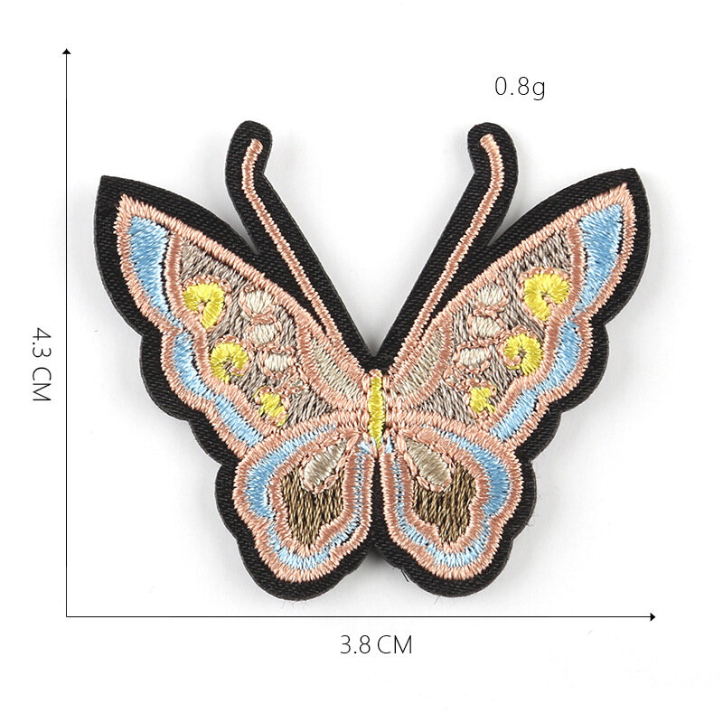 13 шт. мультяшная серия бабочек, вышитая нашивка для одежды, шапки, джинсов, стикер, пришивная футболка, аппликация, искусственное украшение