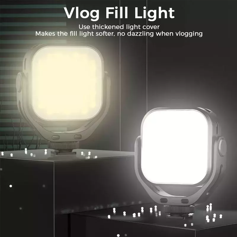 Ulanzi-luz de vídeo LED ajustable Vijim VL66 con soporte de montaje de rotación 360, luz de relleno portátil para móvil DSLR SLR recargable