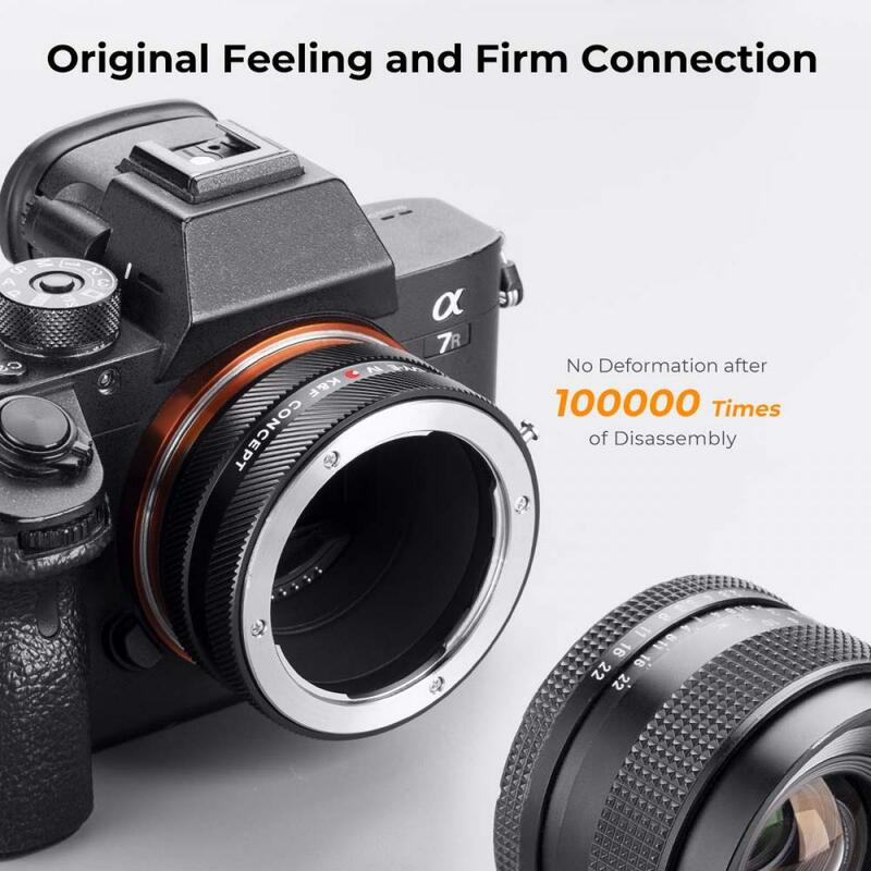 K&F Concept C/Y-E IV PRO C/Y (Contax/Yashica) SLR Lens Mount to Sony E Camera Body Adapter Ring with Matte Lacquer