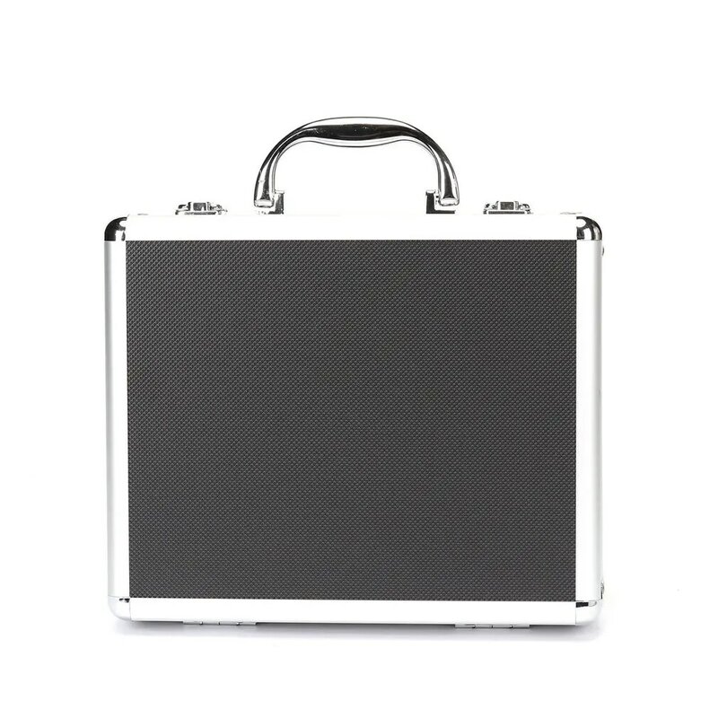 Cassetta degli attrezzi portatile in alluminio da 28CM cassetta degli attrezzi per attrezzature di sicurezza cassetta degli attrezzi custodia per valigia custodia resistente agli urti con spugna