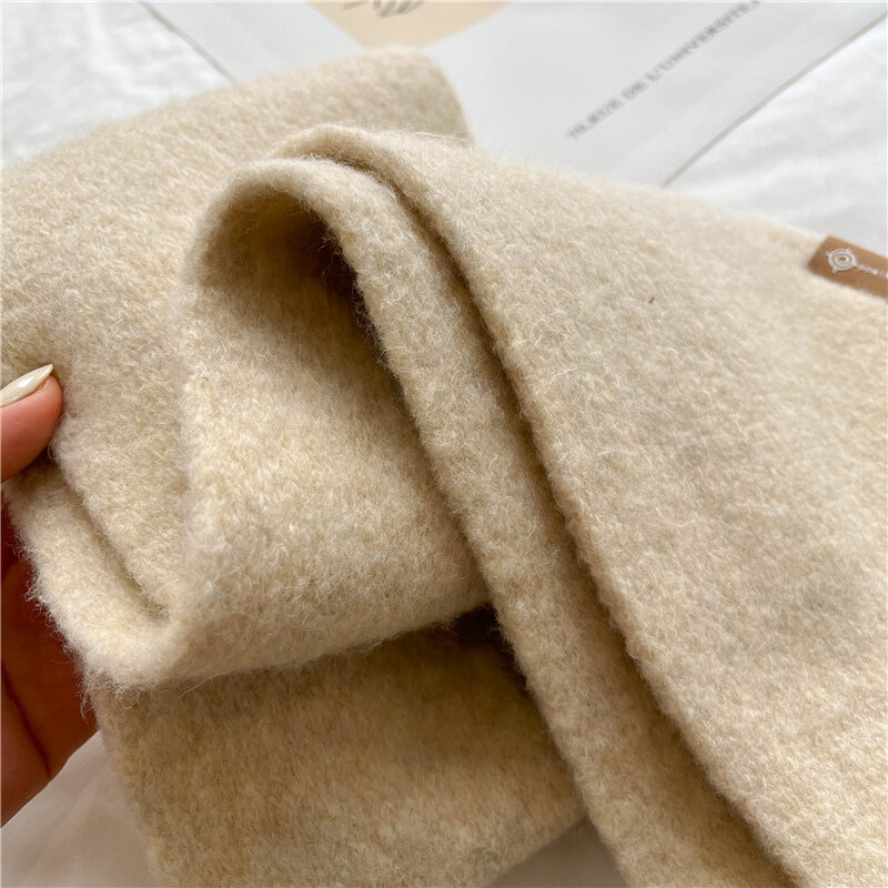 Популярный узкий вязаный шарф для женщин простой зимний теплый хлопковый шейный платок шерстяная пряжа эластичные шарфы Bufanda 2022