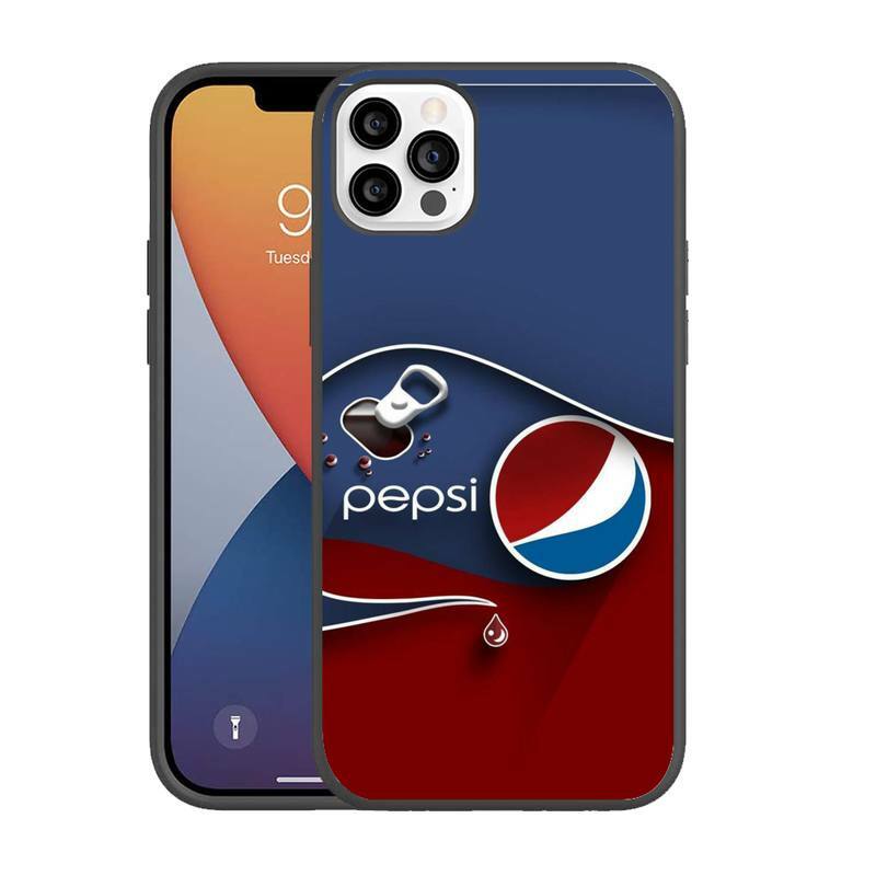 Coque souple amusante Pepsis Cola pour iPhone, compatible modèles 13, 12, 11 pro max, mini, x, xs, xr, 7, 8, 5, se plus