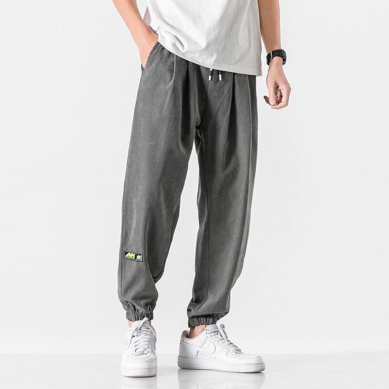 Calças dos homens primavera e verão nova moda coreana calças casuais esportes sweatpants jogging calças dos homens hip hop harem streetwear