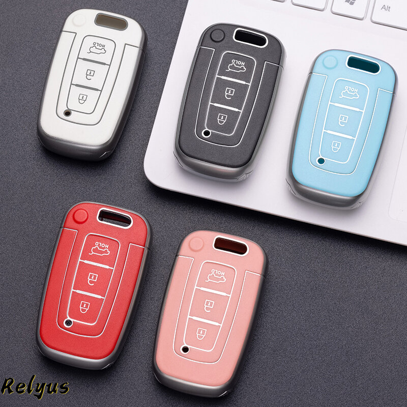 Tpu Auto Afstandsbediening Sleutel Case Protector Cover Fob Voor Kia Forte Rio 3 K2 K3 K5 Sportage Smart 3 Knoppen keyless Shell Auto Accessoires