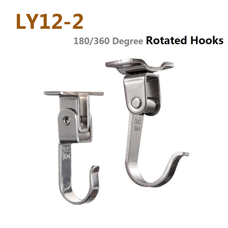 LY Ceiling Hooks Stainless Steel Load-bearing Hooks 180/360 Degree Rotated Hanger Hooks Hardware Tools for Bracket Swing Hanging