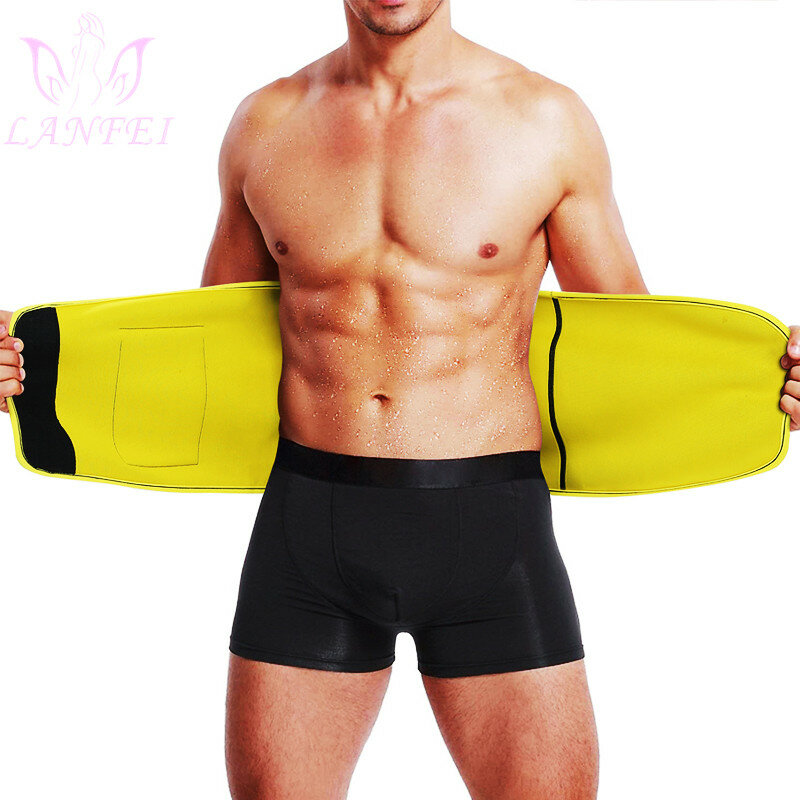 LANFEI-男性用の腹部と腰のトレーニングベルト,減量,ベリーベリーのコルセット,ボディシェイパーストラップ,ネオプレン,サウナ