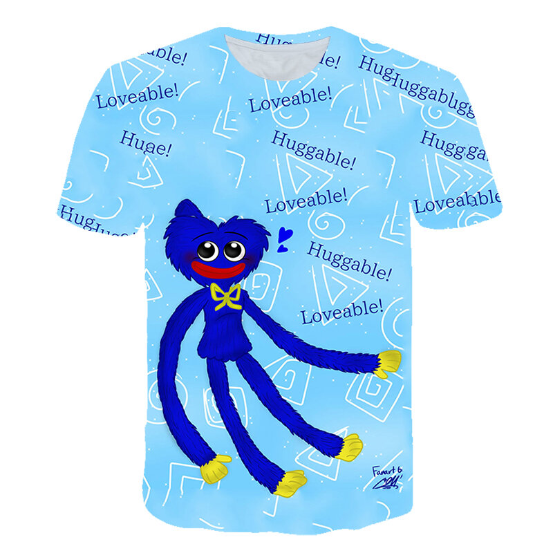 PoppysPlaytimes T-Shirts Horror Game Cartoon 3D Print boy/girl O-Neck fashion T Shirt Kids Boys Tees Tops Baby Boys Clothes