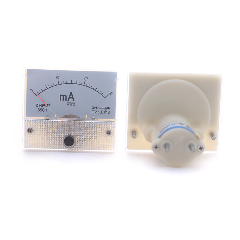 Amperímetro fuerte y duradero DC 0-30mA 0-50mA, corriente de Panel de Medidor de amperios analógica para máquina cortadora de grabado láser CO2