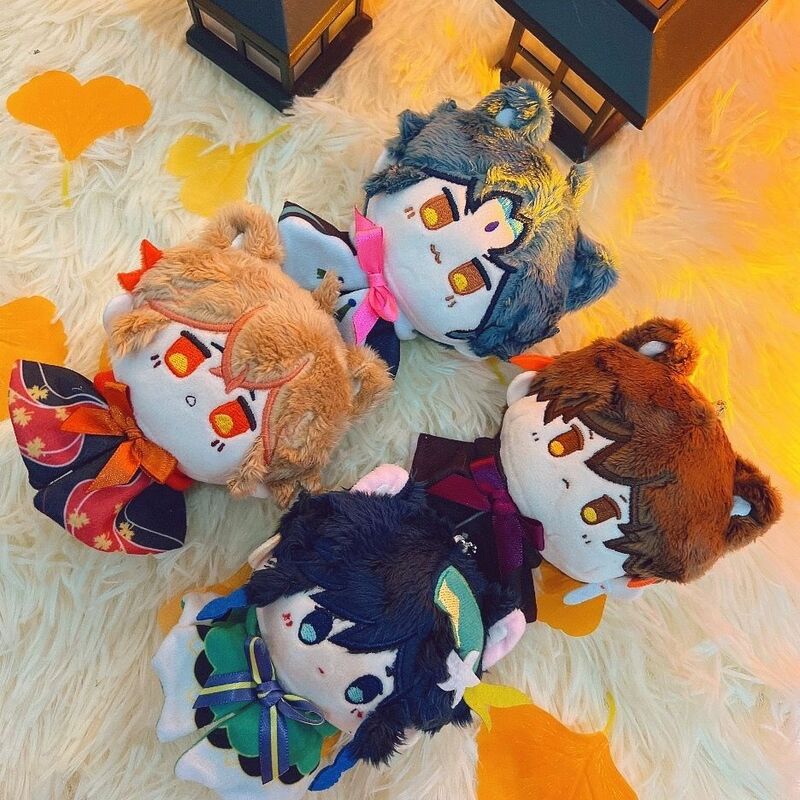 Мягкая кукла Genshin Impact, 12 см, тартаглия Чжун ли Сяо клей альбедо ганью фишл, путешественник, плюшевая подвеска, игрушка, брелок