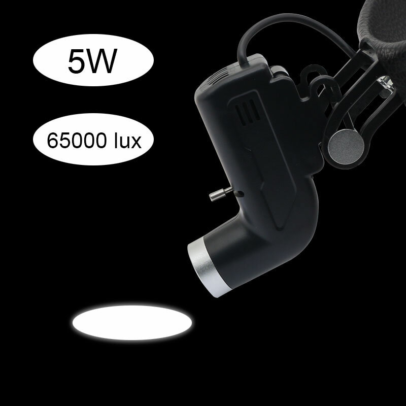 Głowica LED reflektor dentystyczny 5W światło punktowe Dental lampa czołowa jasność regulowany reflektor dla lupy stomatologiczne