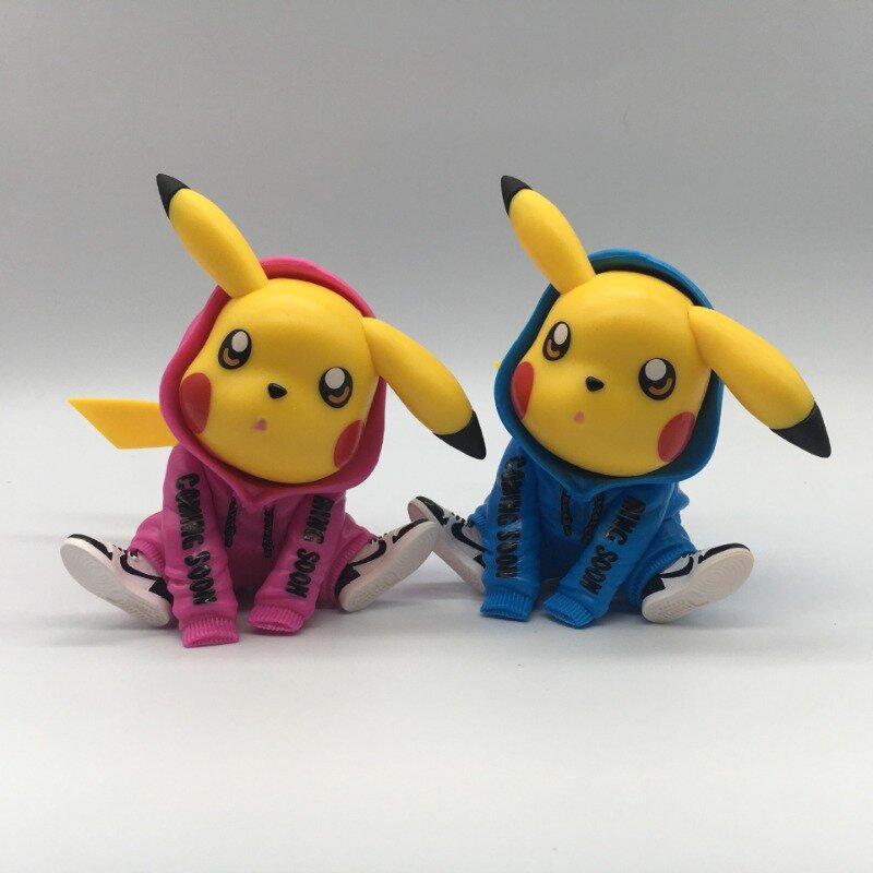 12cm pokemon pikachu móvel boneca pokemon jogo elf bola modelo de fogo dragão anime boneca brinquedo presente das crianças anime estatueta