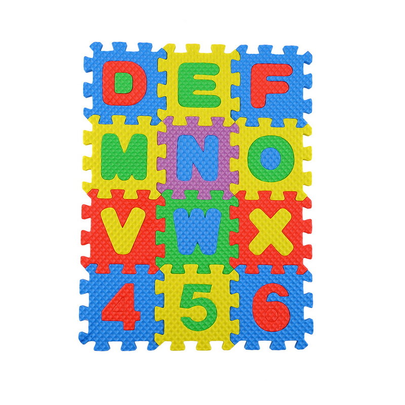 36 pçs colorido puzzle infantil brinquedo educativo alfabeto A-Z letras numeral espuma jogar esteira auto-montar bebê rastejando almofada