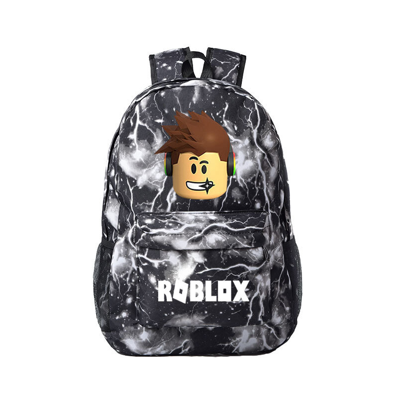 Рюкзак игровой Roblox для подростков, портативный универсальный Повседневный школьный ранец для мальчиков-подростков, дорожная сумка через п...