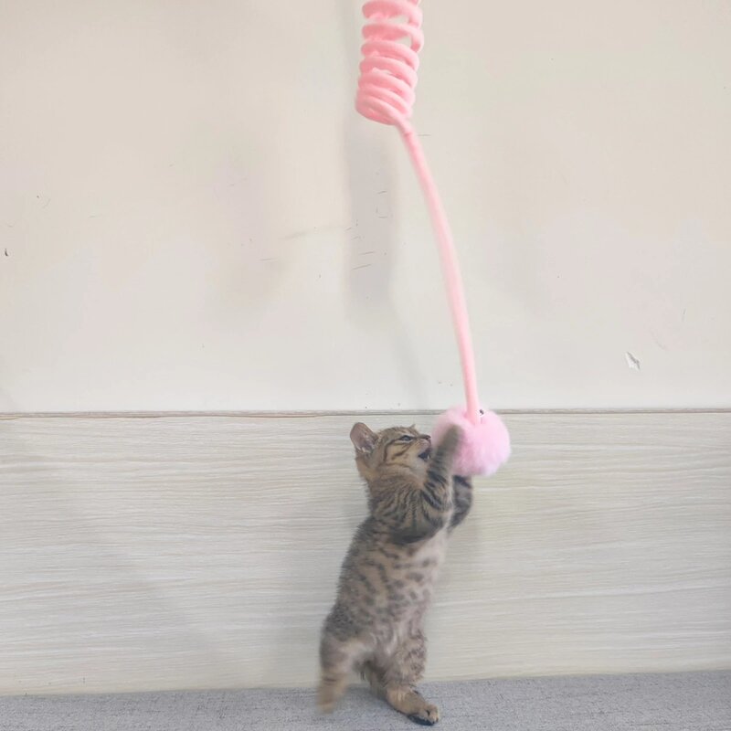 Lã Gato Brinquedo Engraçado Self-hey Hanging Door Automatic Scratch Rope Cat Stick Eagle Cat Interactive Toy Supplies automáticos