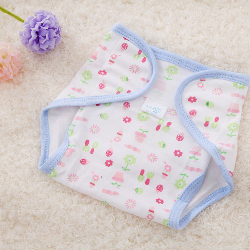 Pantalones de entrenamiento impermeables para bebé, pañal de tela de algodón, cambiante, reutilizable, lavable, Unisex