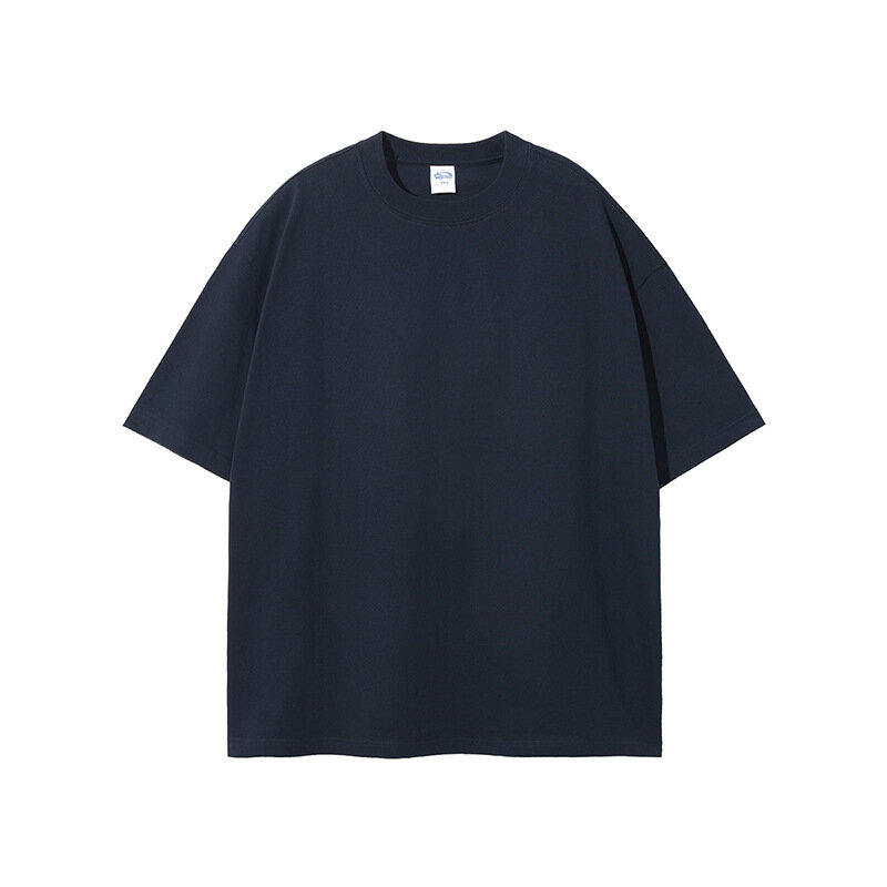 2023 neue Herren Frühling Sommer 275g Baumwolle festes T-Shirt übergroße Unisex T-Shirt Vintage High Street gewaschen T-Shirt Streetwear