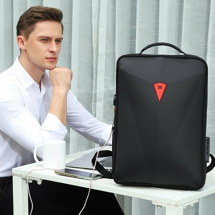 YILIAN 남성용 노트북 도난 방지 배낭, 대용량 여행, 다기능 비즈니스 컴퓨터 가방, 15.6 인치