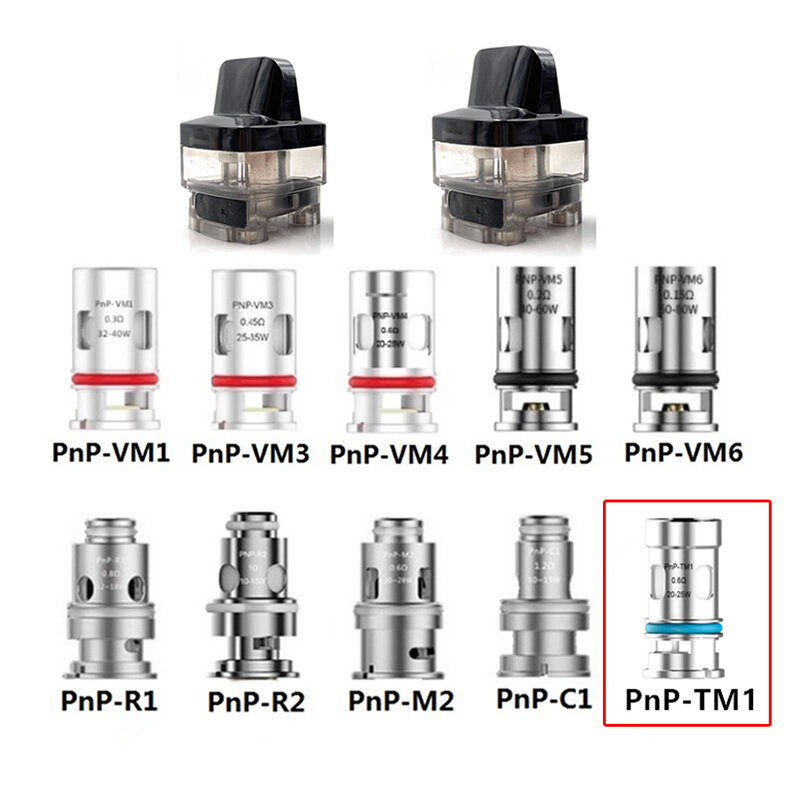 RunSale-bobina PNP VM1, TM2, C1, VM5, VM6, 0,3 ohm, 0,8 ohm, bobinas de malla para evaporador DRAG VINCI X R Argus Navi Vsuit