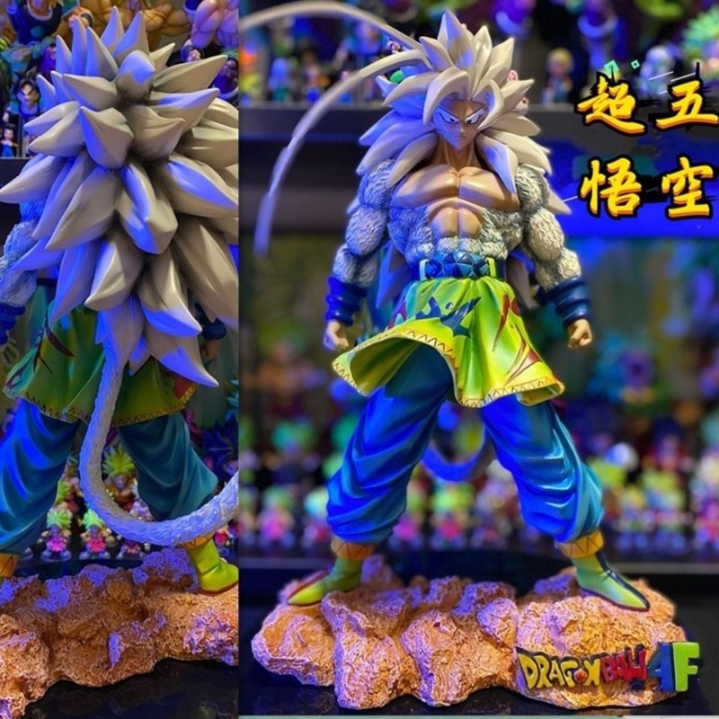 Dragon Ball Super Five Sun Wukong Kakarot Extremely Powerful White God Wukong Hand-made Model Ornament Gift Super Cool