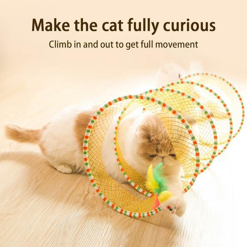 猫用マウスの形をした折りたたみ式ボール,楽しい猫のトンネル,マウス,おもちゃ,シミュレーションマウス,猫アクセサリー