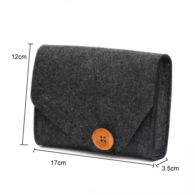Data Cable Travel Organizer Coin Purses Key Package Earphone Chargers Storage Bag Mouse Organizer Mini Felt Pouch
