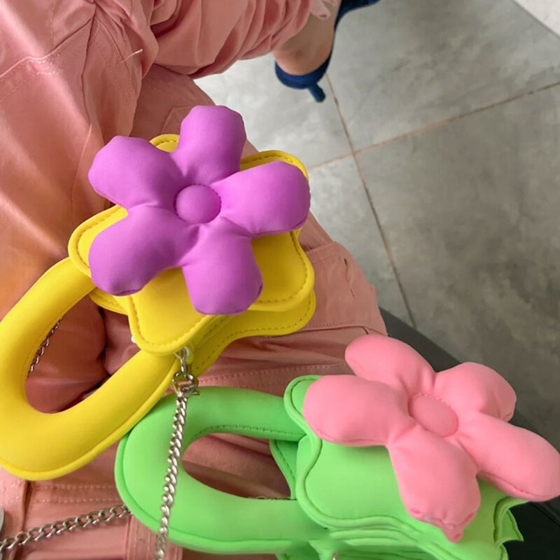 Borse a tracolla a fiori 3D a colori per borse firmate da donna 2022 Mini catene borsa a tracolla a tracolla marche Mini borse e pochette