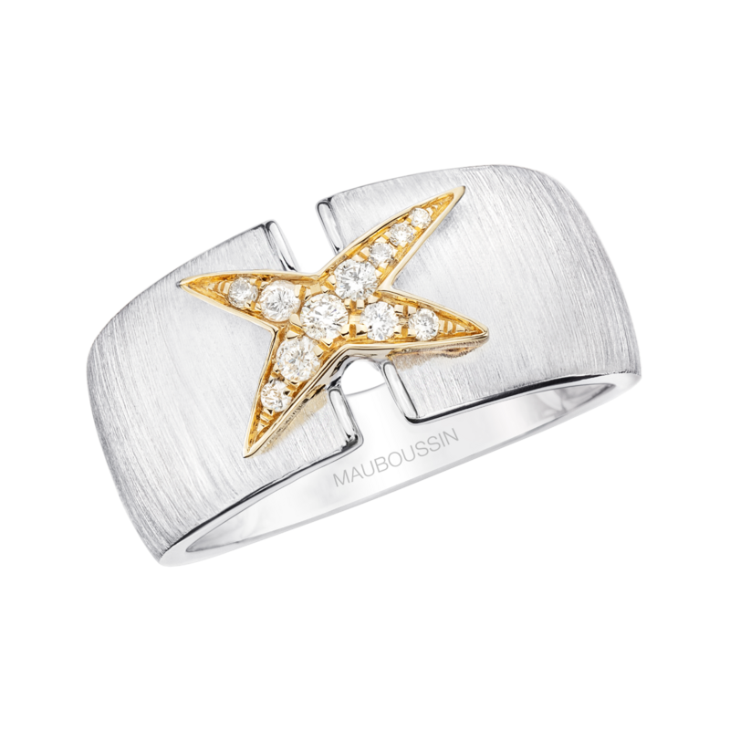 Mauboussin Shining Star Hollow Gold Ring 18K placcatura gioielli di moda francesi vendita calda regalo delle signore all'ingrosso spedizione gratuita