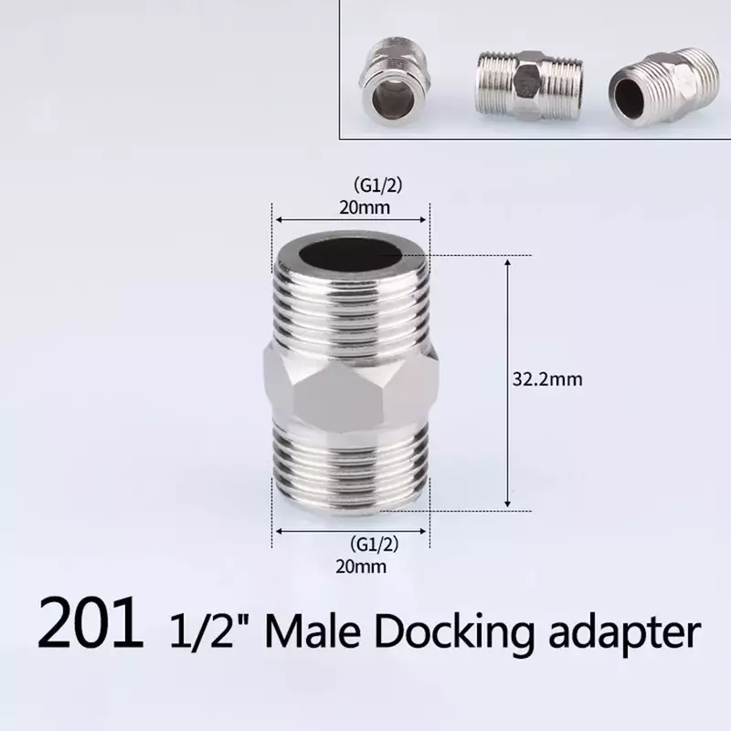 NEW2022 1/2 "3/4" Bsp Female Male Thread Tee Type Reducer Stainless Steel Elbow Butt Joint Adapter Coupler Co