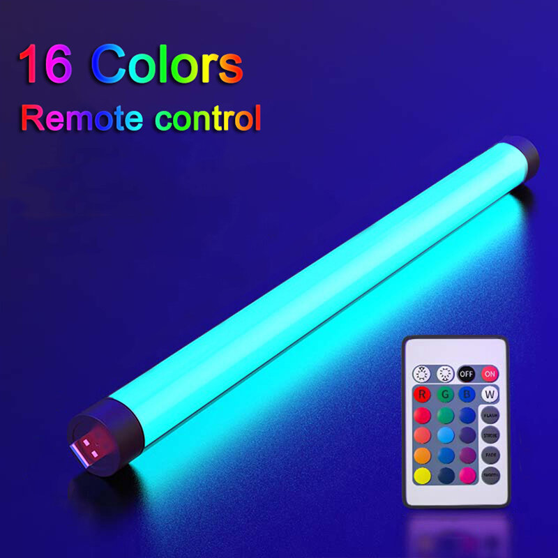 LED Fill Light RGB Lamp Colorful Atmosphere Night Lights Portable Photography Lighting Stick USB Powered Selfie Lamp Live Beauty