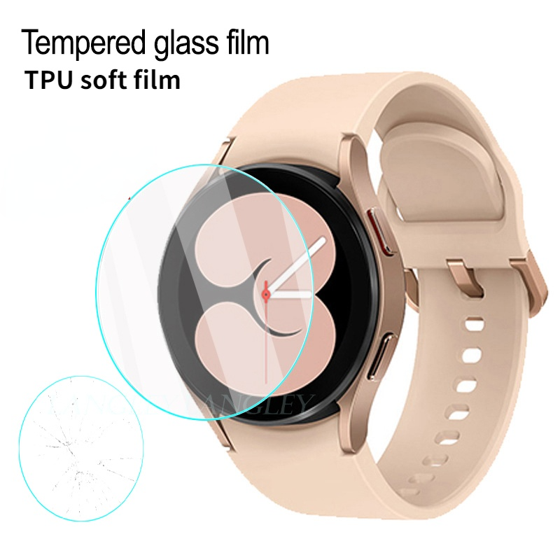 5 pçs capa de vidro temperado para samsung galaxy watch 4 clássico 42 46mm filme protetor de tela para samsung galaxy watch 4 40 44mm