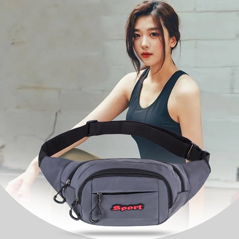 New Running Sports Shoulder Cross Bag Waist Bag Men And Women Thickened Large Capacity Casual Fashion Oxford Cloth Waist Bag