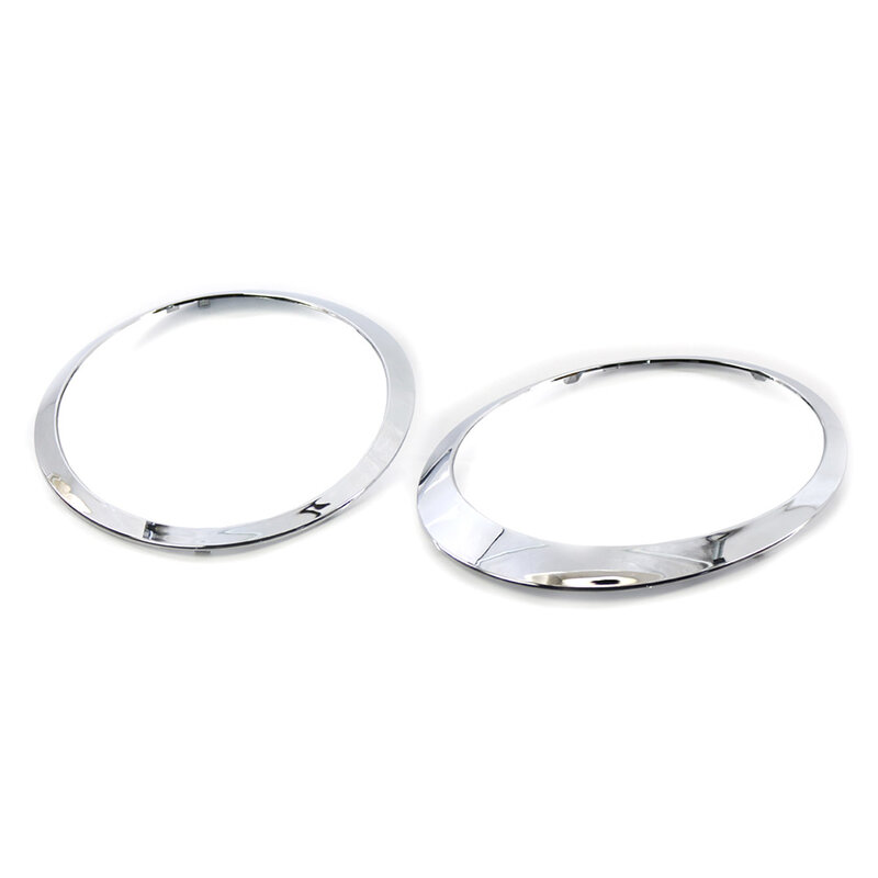 2Pcs Left Right Headlight Trim Ring Chrome Surround Cover For Mini Cooper R55 R56 R57 R58 2007-2015 Car Accessories 51137149905