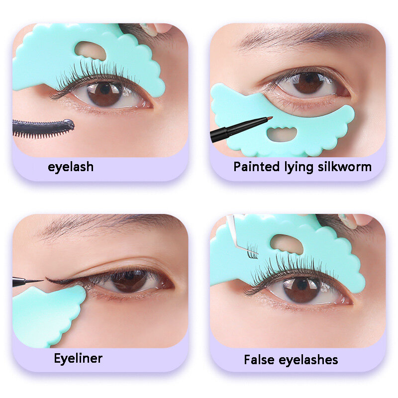 Ombretto Eyeliner Stencil multifunzionale Silicone Eye Makeup Aid Eyeliner ombretto ciglia viso trucco Blocker strumenti di bellezza