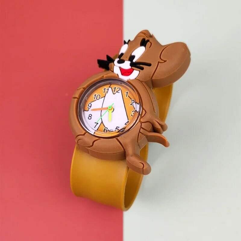 Montre à quartz Pat Slap pour garçons et filles, horloge de dessin animé pour enfants, cadeau d'anniversaire pour bébé, cadeau de fête de la maternelle