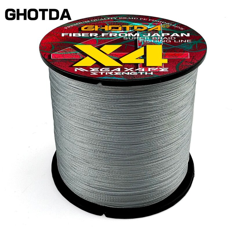 Braided Smooth Surface Fishing Line 4 Stands Fishing Tackle 1000M Japanese Multifilament Carp Fishing Wire 10LB-80LB