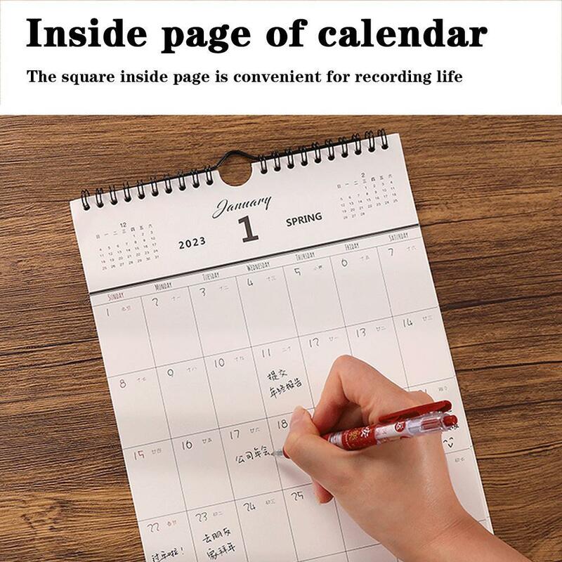 2023 جدار بسيط التقويم مكتب المنزل أسبوعي شهري يومي المنظم التقويم اليومي جدول عمل جدول مخطط جدار Ha H8A1