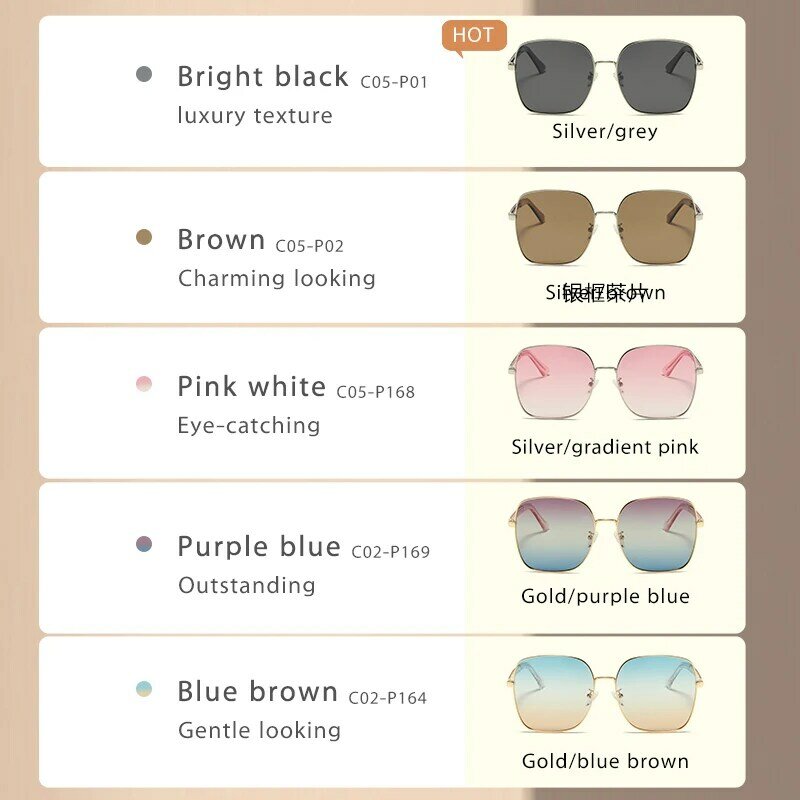 Nowe damskie spolaryzowane okulary metalowe modne okulary słoneczne kwadratowe okulary ramka plaża kolarstwo podróże na zewnątrz mężczyźni Shade Eyewear