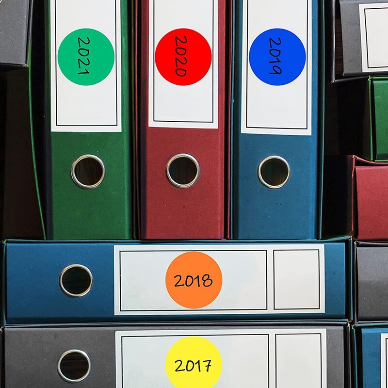 Autocollant de codage de couleur rond de 2 pouces 10 couleurs assorties étiquettes de points circulaires auto-adhésives de couleur unie (400)